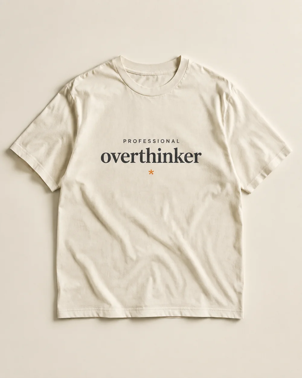 Professional overthinker shirts concept mockup