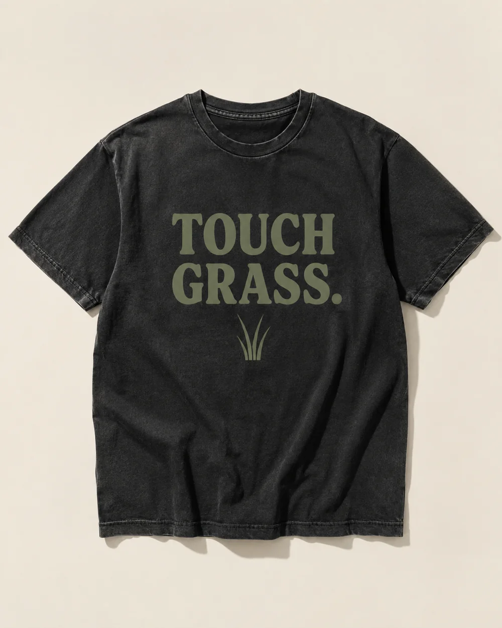Touch grass. shirts concept mockup